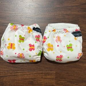 Colorful Butterfly Imagine Diaper Brand All In Ones Cloth Diapers Size Small Lot
